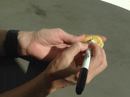 Writing on Mango with Sharpie Gif