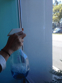 Washing Window with Mango Gif