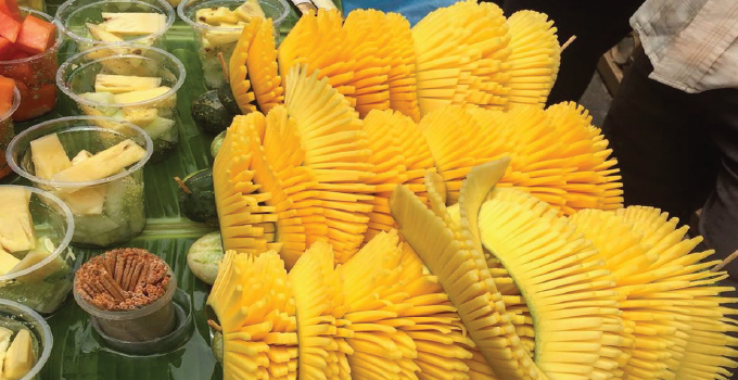 Sliced Mangos in Supermarket