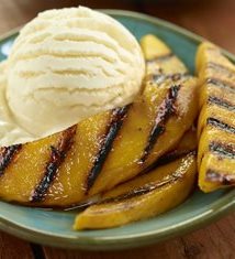 Grilled Mango with Vanilla Ice Cream