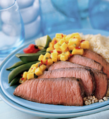 Grilled Steak with Mango Salsa