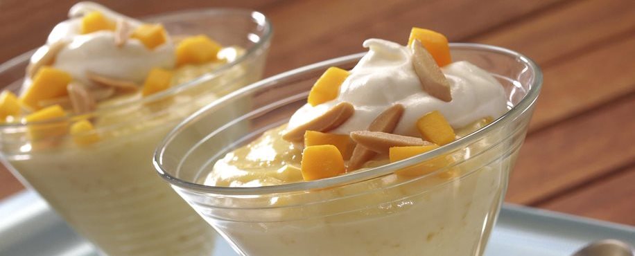 Natillas De Mango Y Almendras