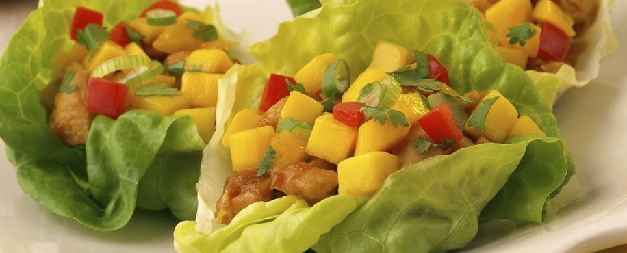 Mango Chicken Lettuce Wraps