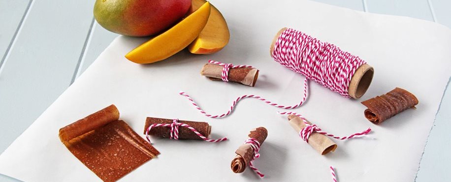 Rollitos de fruta de mango