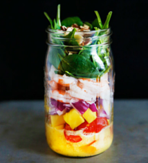 Mason Jar Salad with Mango