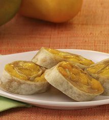 Peanut Butter, Mango and Honey Roll Ups