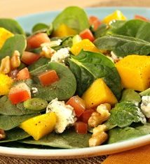 Spinach Salad with Mango Vinaigrette