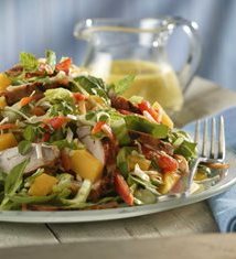 Thai Pork and Mango Salad with Mango-Mint Dressing