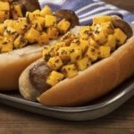 Grilled Bratwurst with Mango Relish