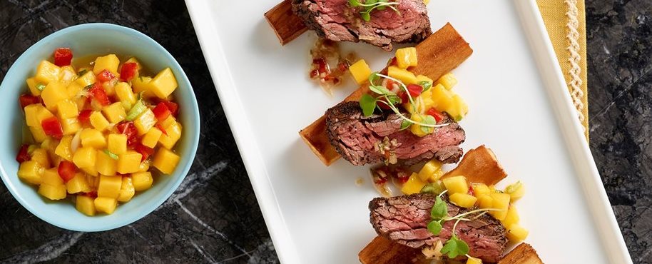 Bevette Steak Yucca Mango Chimichurri