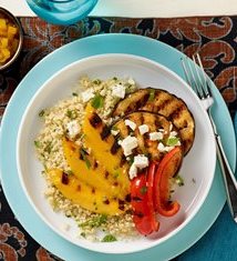 Grilled Eggplant Salad with Mango Sambal