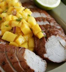 Orange-Soy Pork Tenderloin with Mango Salsa