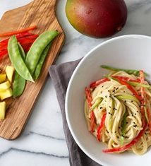 Sriracha Mango and Basil Pasta