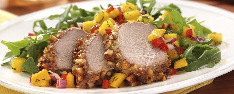 Almond Crusted Pork with Mango Relish