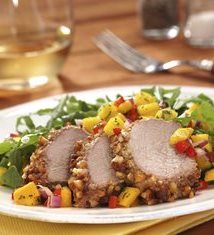 Almond Crusted Pork with Mango Relish