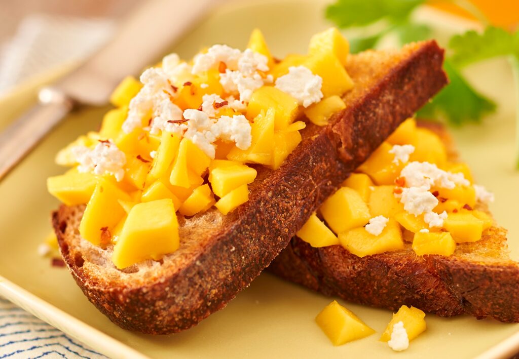Mango and Feta Cheese Toast