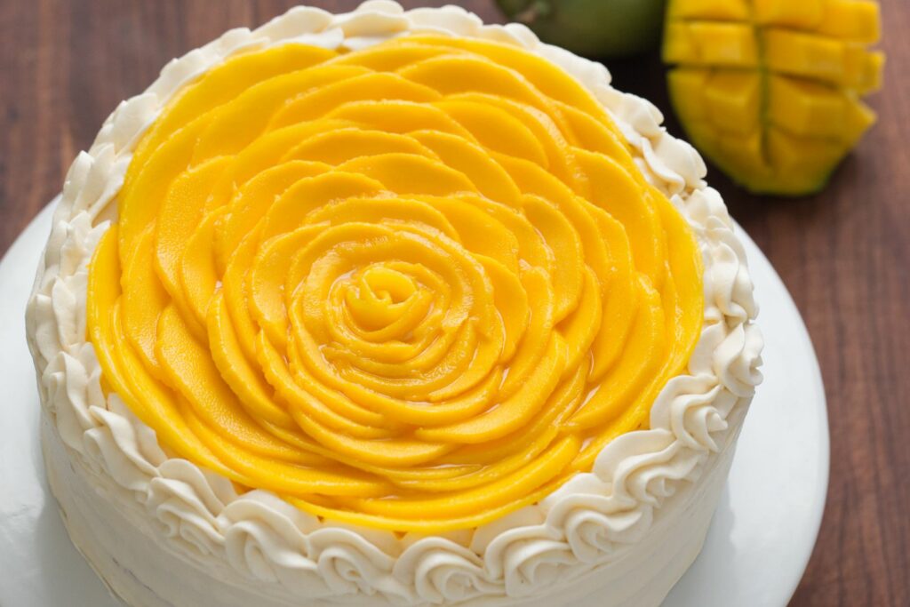 Mango Rose Cake
