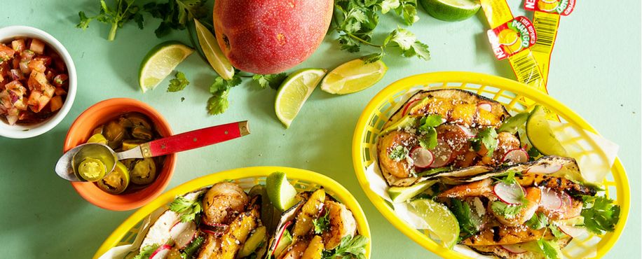 Grilled Mango and Shrimp Tacos