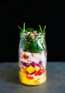 Mason Jar Shrimp Salad with Mango
