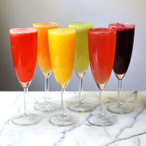 Rainbow Prosecco Fruit Purees