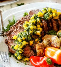 Brazilian Mango Chimichurri Steak