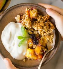 Mango Berry Breakfast Crisp