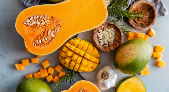 Fall - Mangos and Butternut Squash