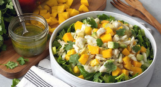 Ensalada De Mango, Cangrejo Y Aguacate
