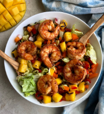 Mango & Black Rice Salad with Chipotle Shrimp Teaser