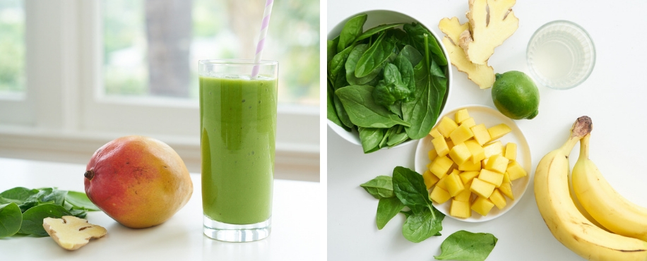 Zingy Ginger Mango Smoothie Header