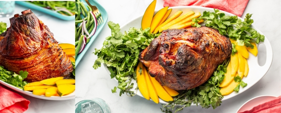 Mango Mustard Glazed Ham Recipe