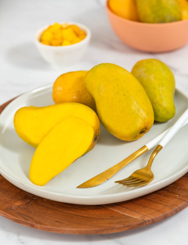 Mangos on a plate