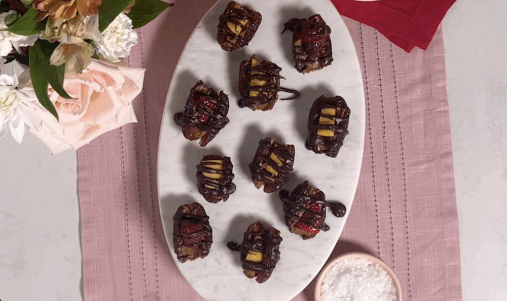 Sour Raspberry Dates Mango, Raspberry and Strawberry Stuffed Dates Recipe