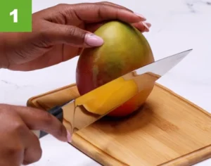 How to Cut Mango Hedgehog Method Step 1