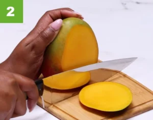 How to Cut Mango Hedgehog Method Step 2