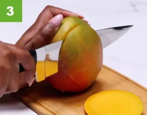 How to Cut Mango Hedgehog Method Step 3