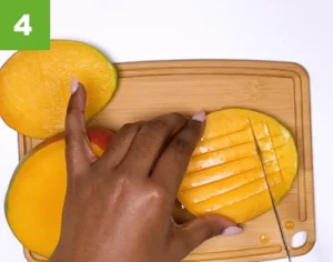 How to Cut Mango Hedgehog Method Step 4