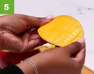 How to Cut Mango Hedgehog Method Step 5