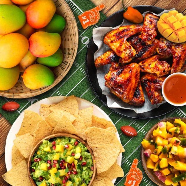 Searching for the ultimate gameday spread? 🥭🍗 

Try bold Mango Habanero Buffalo Wings and crowd-pleasing Mango Salsa with chips — guaranteed fan favorites.

#gameday #mango #tailgate #snacks #appetizers #meals
