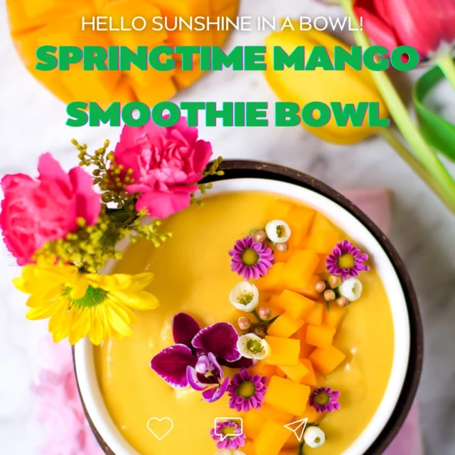 Bowl full of sunshine. 🥭🌼

Fresh mango, coconut cream, and a hint of spice. This Springtime Mango Smoothie Bowl is light, vibrant, and perfectly floral.

Would you make this at home? #Mango #smoothiebowl #homecooking #mangoboard