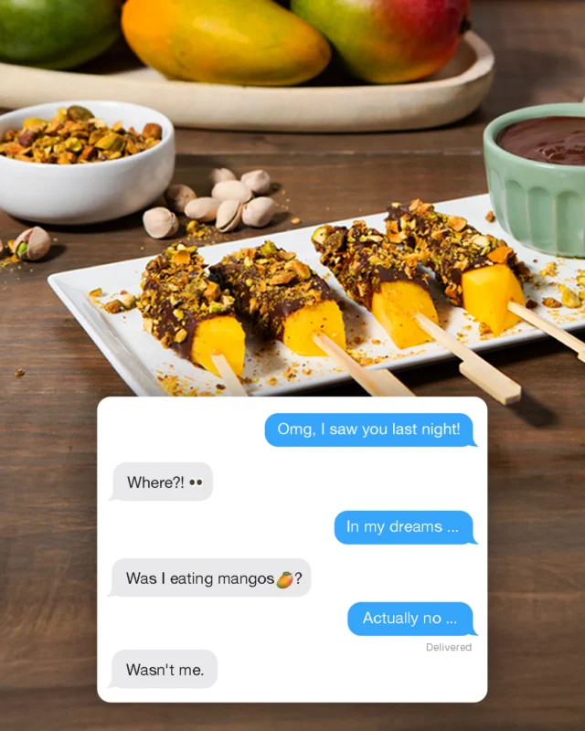 Mango dreams are getting out of hand 🤤 

Dark Chocolate Pistachio Mango Pops are your latest mango obsession. 

#mango #mangolover #mangodream #fruitlover