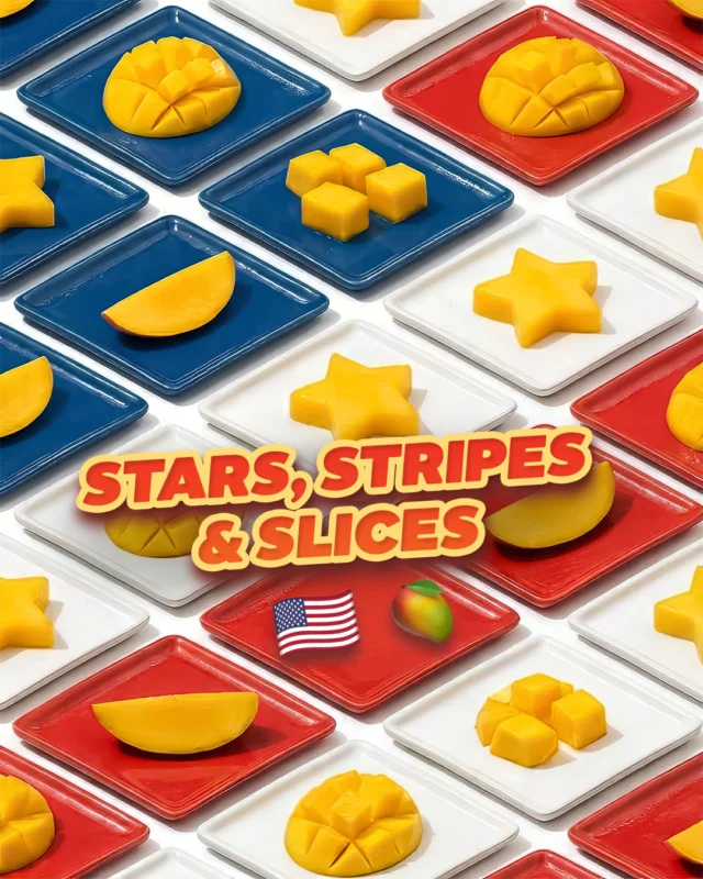 From stars to slices, mangos add sweet joy to your A250 celebrations. Go on and slice into summer with extra mango-y sweetness this 4th of July 🥭🎆

#America250 #A250 #StarsStripesSlices #FourthofJuly #RedWhiteandBlue #Mango​