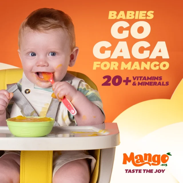The verdict is in: babies go gaga for fresh mango! They’ll love the taste and you’ll love the 20+ vitamins and minerals, but they don’t have to know that🥭👶💪❤️